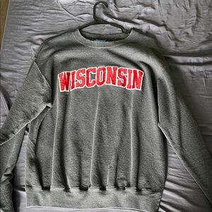 Gray Wisconsin Men's Sweater